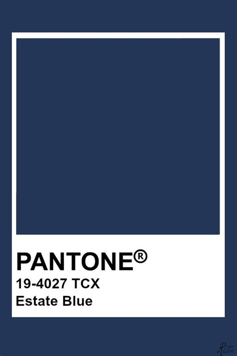 Pantone Estate Blue Bleu Pantone Pantone Azul Paleta Pantone Pantone