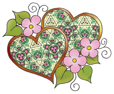 Artbyjean Love Hearts Hearts With Blossoms Heart Clip Art Heart