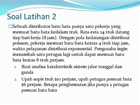 Model Antrian Pertemuan 3 Teori Pengambilan Keputusan Menunggu