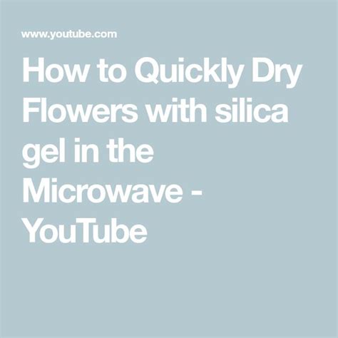 For more helpful information, please visit these links How to Quickly Dry Flowers with silica gel in the ...
