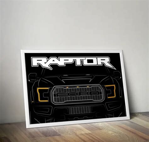 Ford Raptor Poster Line Art Multiple Sizes 3900 Picclick