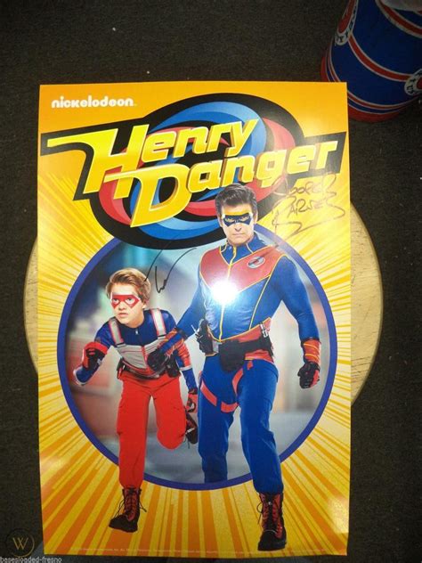 2015 Sdcc Henry Danger Cast Signed Poster Cooper Barnes Jace Norman