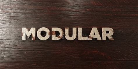 Modular Grungy Wooden Headline On Maple 3d Rendered Royalty Free