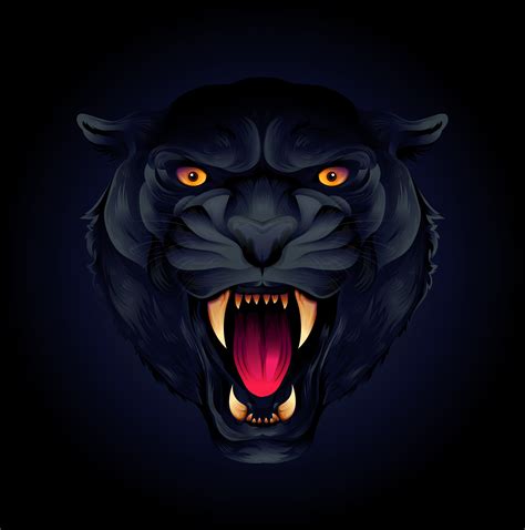 Panther Head Vector Art Icons And Graphics For Free Download