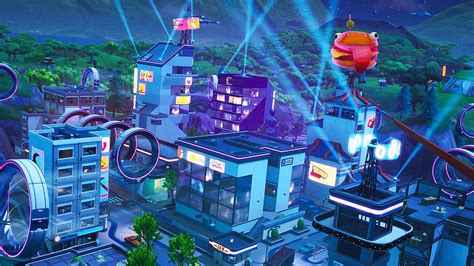 Fortnite Season 9s New Map Areas Mega Mall And Neo Tilted Towers Gamespot