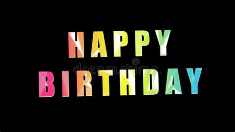 Happy Birthday Animation Celebration Gold Letters Stock Video Video