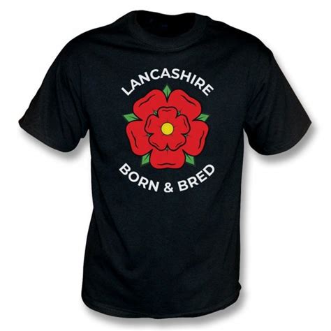 Lancashire Born And Bred T Shirt Mens From Punk Cricket Uk