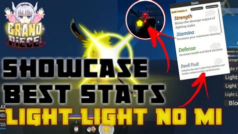 Melhores Stats Para Light Light No Mi E Showcase Grand Piece Online