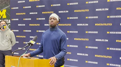 Michigan Freshman Db Rod Moore Discusses His First Start More Youtube