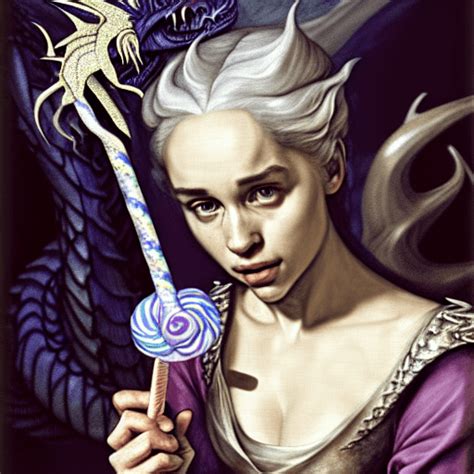 Super Realistic Beautiful Daenerys Targaryenemelia Clark Riding A