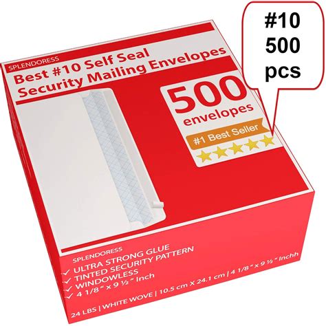 10 Business Security Envelopes Self Seal 500 Peel And Seal White