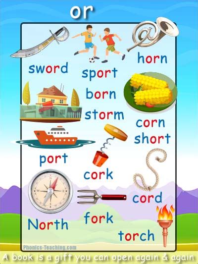 Learn each phonics sound by playing our 7 fun free phonics games. or words - R Controlled Vowel - Words with 'or' in them ...