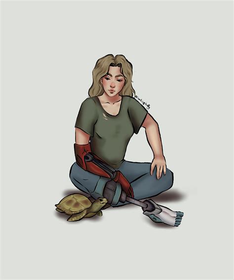 Little drawing of my colonist self now that i have a bonded turtle and