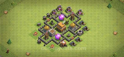 Farming Base Th4 Max Levels With Link Town Hall Level 4 Base Copy