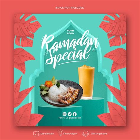 Premium Psd Special Ramadan Menu Instagram Social Media Banner Template