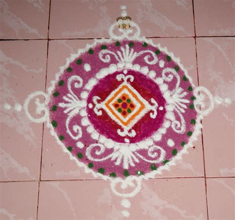 Mini Rangolis For Pooja Room Rangoli Designs Rangoli Designs Flower