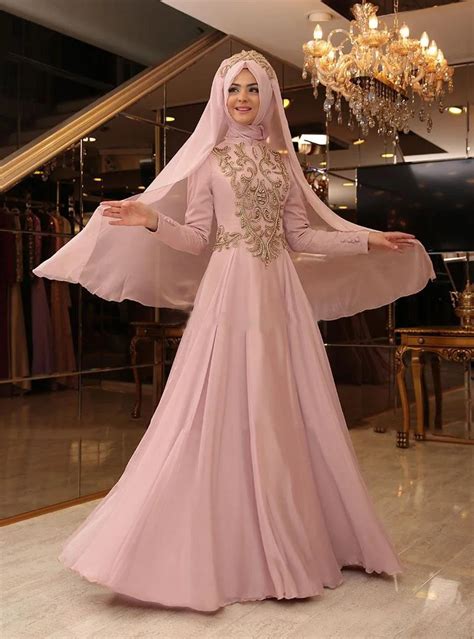 2017 Muslim Hijab Evening Gowns Prom Dresses Beaded Arabic Kaftans Dresses Dubai Abayas Evening