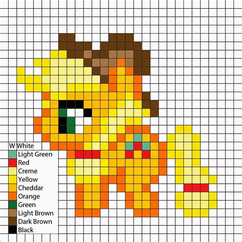 My Babe Pony Friendship Is Magic Applejack Pixel Art Pattern Pixel Art Easy Pixel Art