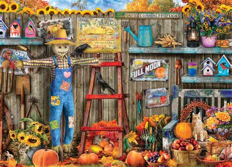 A 1000 piece square puzzle is full of colorful findings. Puzzle Harvest Time Eurographics-6000-5448 1000 pieces ...