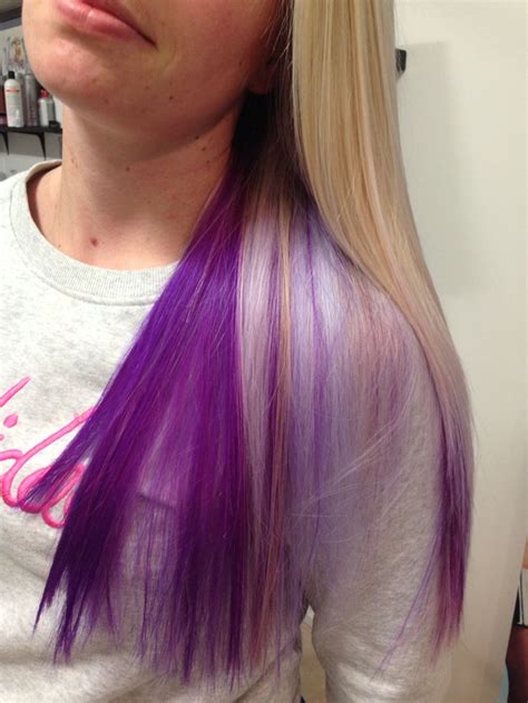 Love My Purple Hair Blonde On Top An Purple Underneath Created By