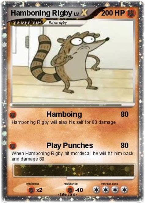 Pokémon Hamboning Rigby Hamboing My Pokemon Card