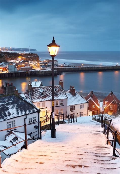 199 Steps In The Snow Whitby Yorkshire England Mostbeautiful
