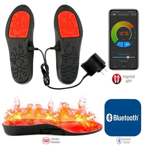 Smart Heated Insoles Unisex Keep Warm For Shoes Boots Rechargeable