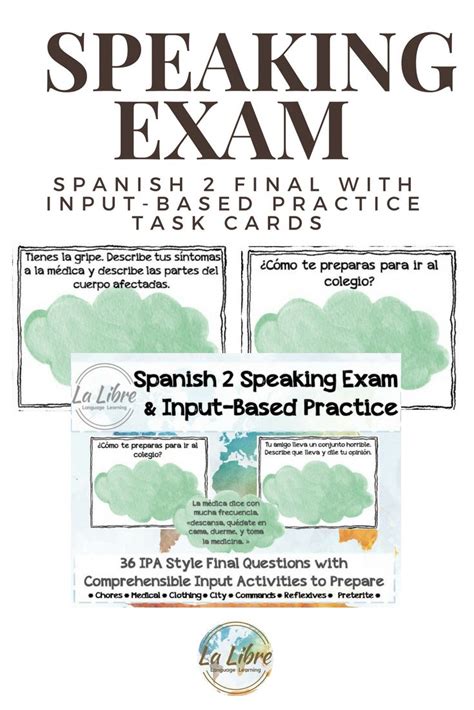 Speaking Final Exam For Level 2 Spanish Based On Comprehensibleinput