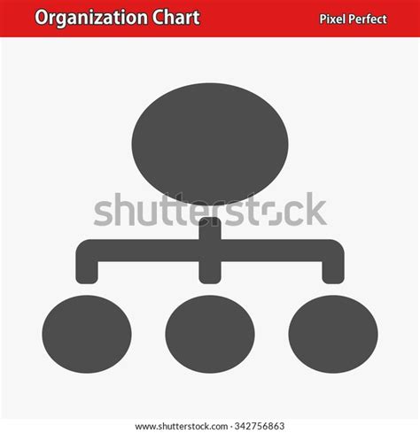 Organization Chart Icon Professional Pixel Perfect Stock Vector