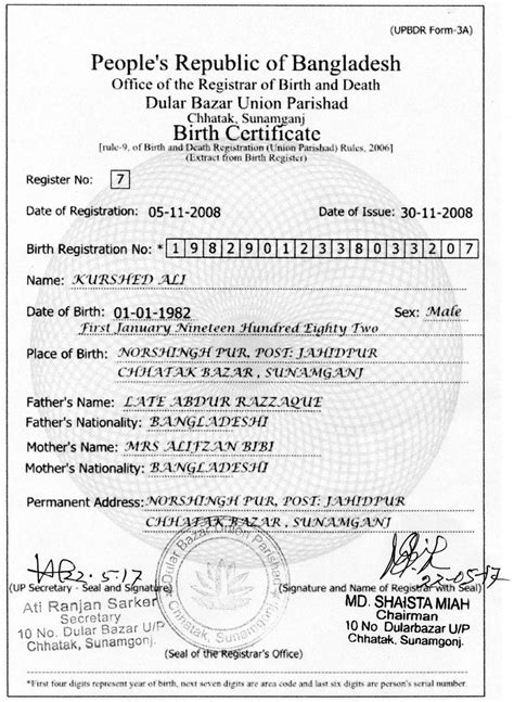 Bangladesh Birth Certificate Check Online Certificate Border My Xxx Hot Girl