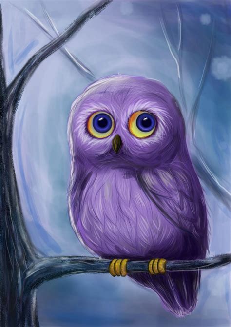 Owl Digital Art 2d Illustration On Behance