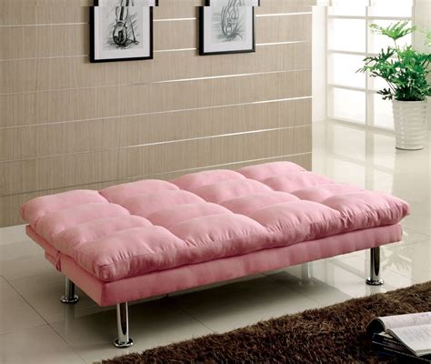 Saratoga Pink Sofa Bed Cm2902pk Furniture Of America Sleeper Sofas