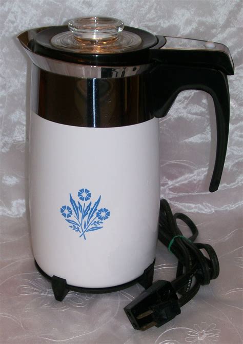 Vintage Corning Ware Blue Cornflower Electric Coffee Pot