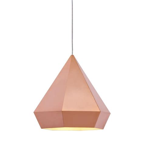 Zuo Forecast 1 Light Rose Gold Ceiling Lamp 50174 The Home Depot