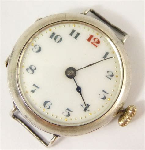 Ww1 1917 Sterling Silver Trench Style Wrist Watch London Silver Import