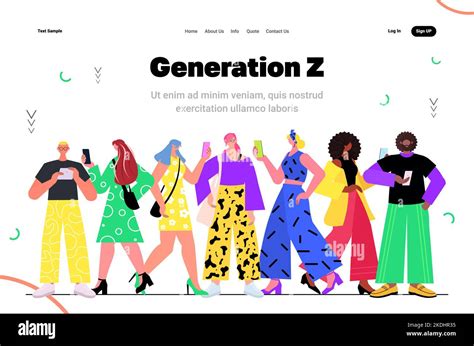 People Standing Together Generation Z Lifestyle Concept New Modern