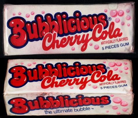 Bubblicious Cherry Cola Bubble Gum Pack 1980s Bubblicious