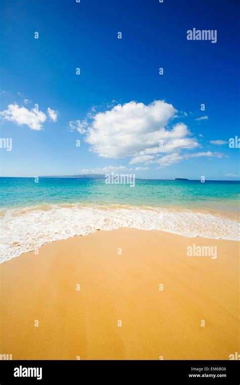 Usa Hawaii Islands Maui Big Beach Makena Stock Photo Alamy