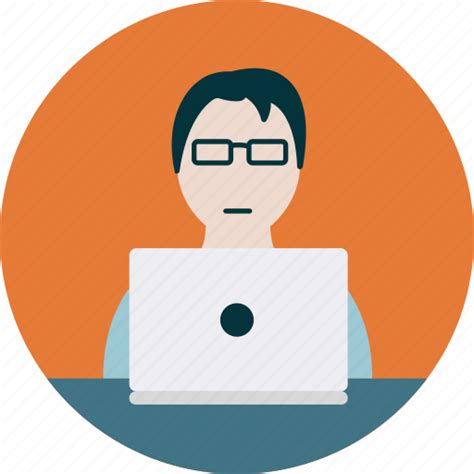 Business Glasses Laptop Manager Product Icon Download On Iconfinder