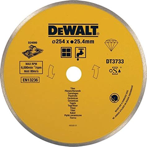 Dewalt Dt3733 Ceramic Cutting Blade 250mm X 254mm Fits D24000 Part