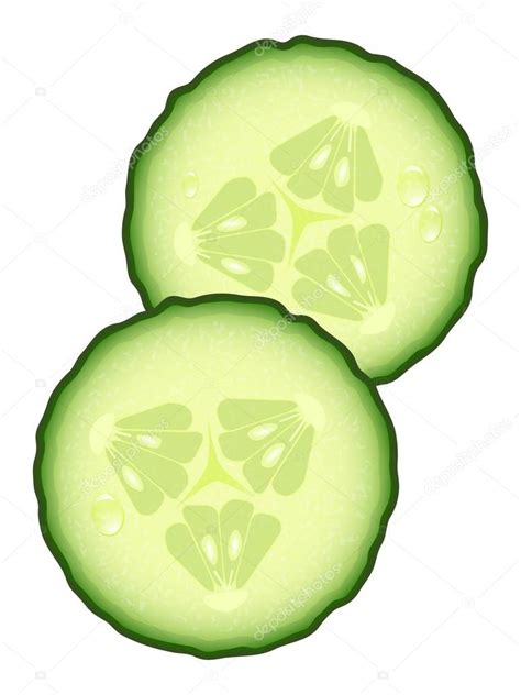 Cucumber Slice Clipart Black And White Download 274 Sliced Cucumbers