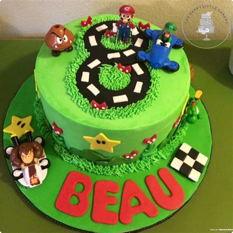 Mario bros birthday cake mario kart themed birthday cake mario kart cake lol pinterest. Mario Kart cake (With images) | Mario kart cake, Cake ...
