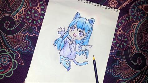 How To Draw Anime Girl With Cat Ears Animal Costume