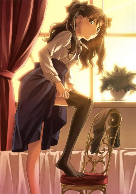 Fate Stay Night Tohsaka Rin Dress Stockings School