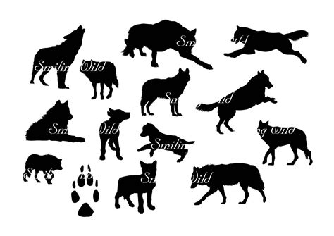 Wolf Silhouette Svg Clip Art Png North America Wolves Cub Etsy