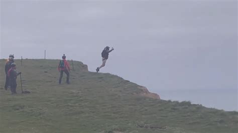 Base Jumper In Hospital After Parachute Fails In Ft Drop Along Cliffs Itv News Meridian