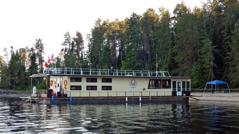 Lac Seul Floating Lodges Sunset Country Ontario Canada