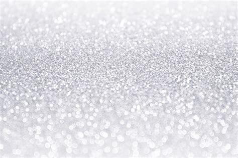 Elegant White Silver Glitter Sparkle Confetti Background