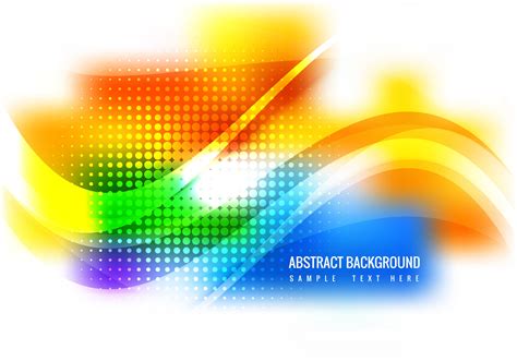 Free Colorful Waves Vector Background Download Free