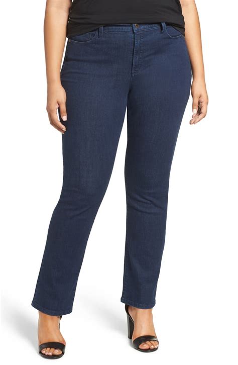 Nydj Marilyn Stretch Straight Leg Jeans Highpoint Plus Size Nordstrom